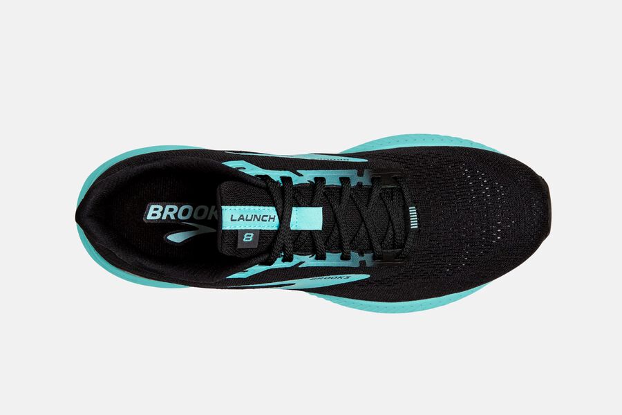 Brooks Launch 8 Road Running Shoes - Womens - Black/Blue - EN9543820